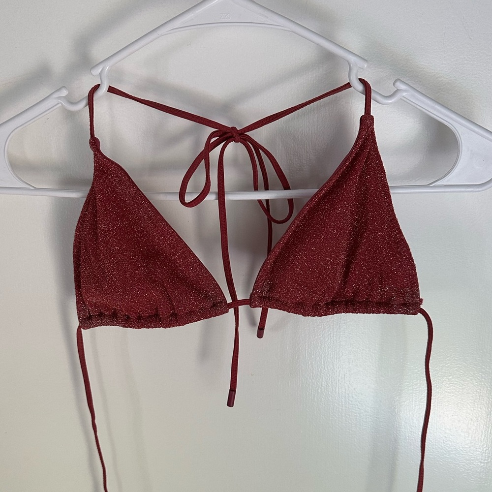 Triangl Swimwear Burgundy Bikini Top/Bottom